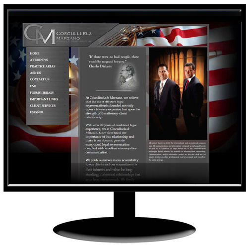 Cosculluela and Marzano Attorneys and Counselors at Law / site by Jacob Rousseau