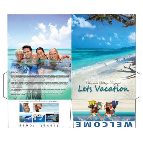Vacation Village Voyages folded Brochure / Designed by Jacob Rousseau